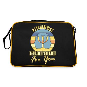 Psychiatre, je serai là pour vous, en plaisantant - Sac Retro - noir/or - Dos