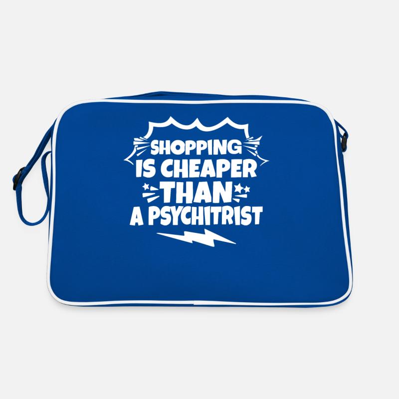 Einkaufen Ist Billiger Als Ein Psychiater Retro Tasche