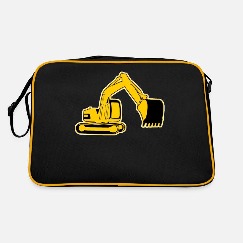 Pilote de pelle Responsable de chantier de chantier de construction d’excavatrice Sac Retro