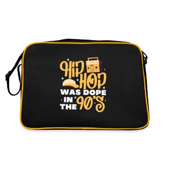90er Hip Hop Rap Musik Hiphop Classics Geschenk - Retro Tasche - Schwarz/Gold - Hinten