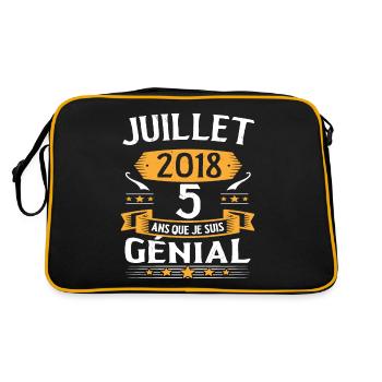July 2018 5 years that I am awesome gift - Retro Bag - black/gold - Back