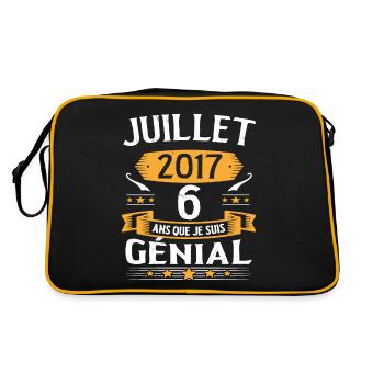 July 2017 6 years that I am awesome gift - Retro Bag - black/gold - Back