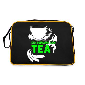 Tea Drinker Tea Cup Tea Bags Teacup - Retro Bag - black/gold - Back