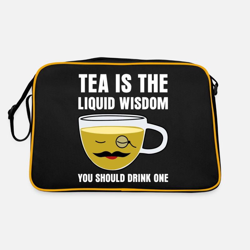 Teetrinker Teetasse lustig Teebeutel Tee Retro Tasche