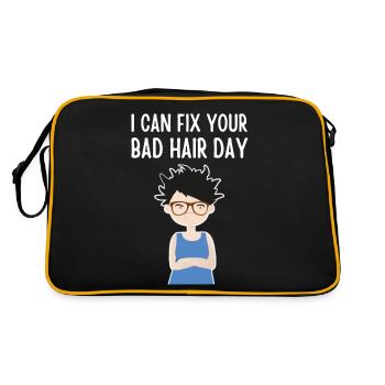 Ich Kann Deinen Schlechten Haar Tag Ohne Styling - Retro Tasche - Schwarz/Gold - Hinten