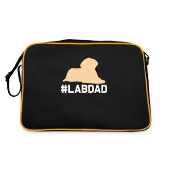Labrador Father Dog Dogs Master Gift - Retro Bag - black/gold - Back
