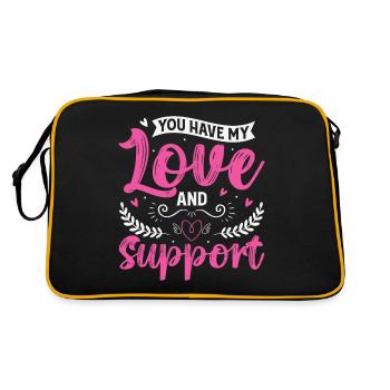 You have my love and support gift - Retro Bag - black/gold - Back
