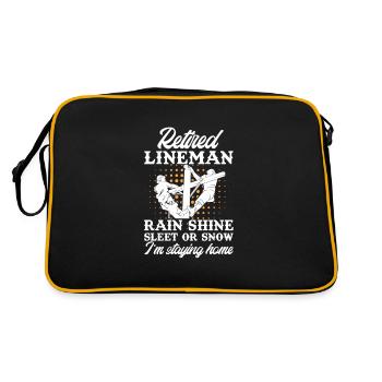 Retraite Lineman Pension Pensioner Gift - Sac Retro - noir/or - Dos