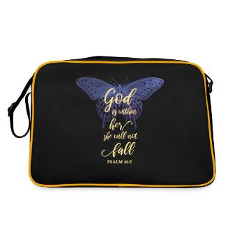 Verset biblique Motif chrétien - Sac Retro - noir/or - Dos