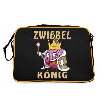 ZWIEBEL KÖNIG - Retro Tasche - Schwarz/Gold - Hinten