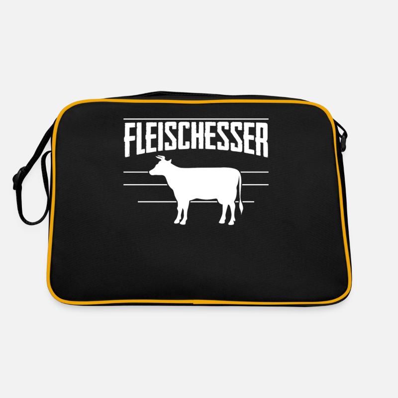 Fleischesser Fleisch Grillen Metzger Retro Tasche