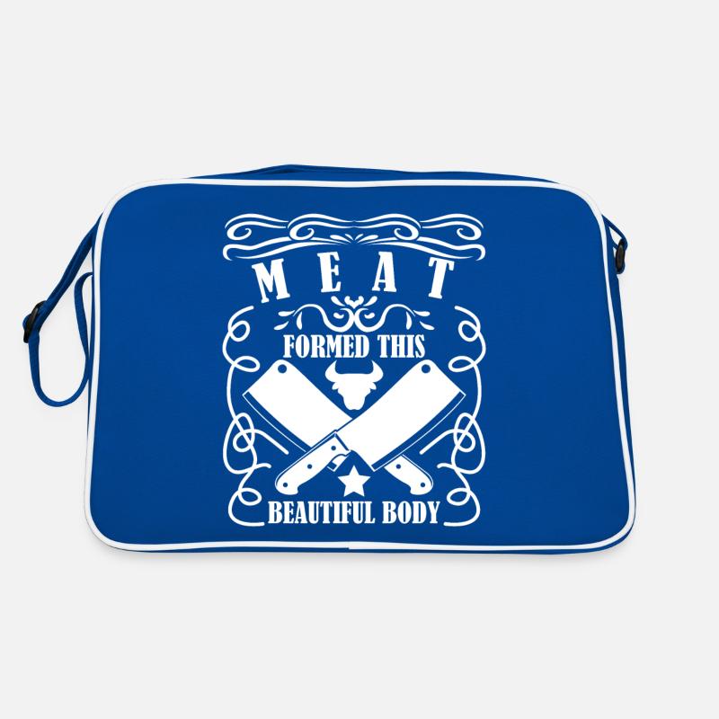 Boucher boucher de boucherie grillé de viande Sac Retro