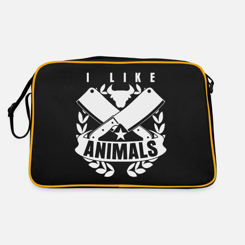 Grillen Carnivore Fleisch Metzger Grill Retro Tasche