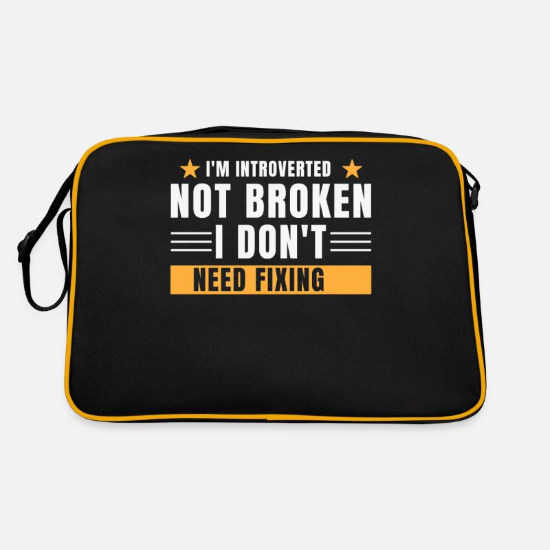 I'm an introvert, not broken Retro Bag