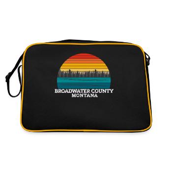Broadwater County, Montana - Retro Bag - black/gold - Back