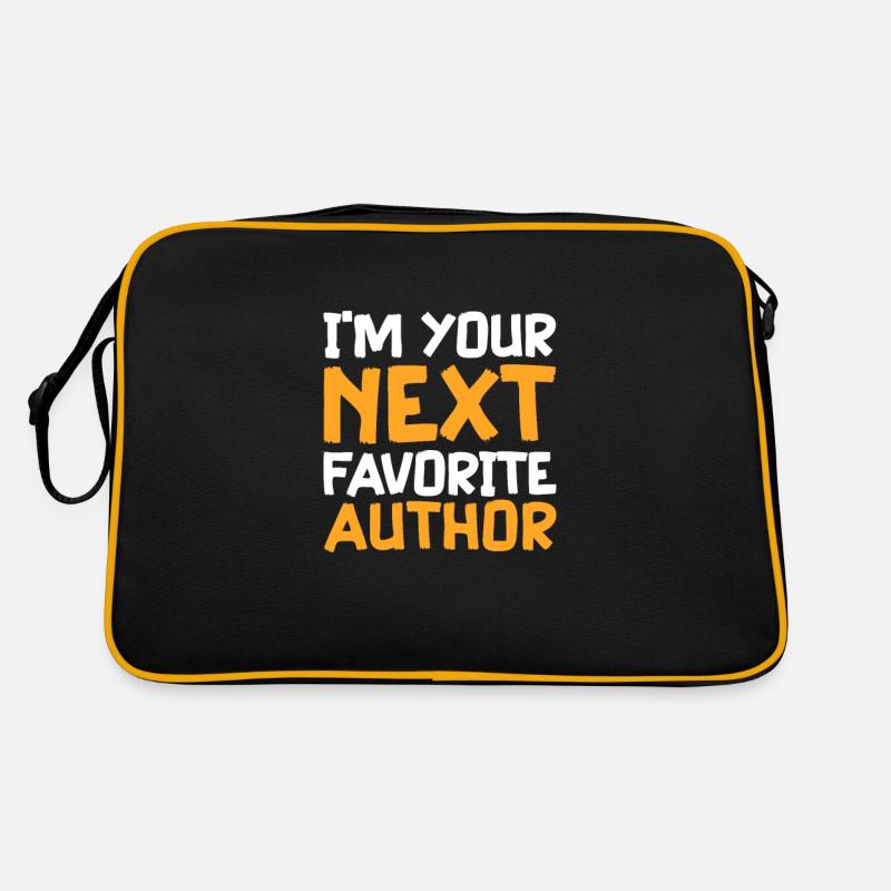 Autor - Retro Tasche - Schwarz/Gold