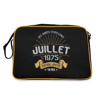 Juillet 1975 48 Ans Anniversaire Vintage Cadeau - Sac Retro - noir/or - Dos