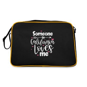 California USA Holidays America Cadeau - Sac Retro - noir/or - Dos