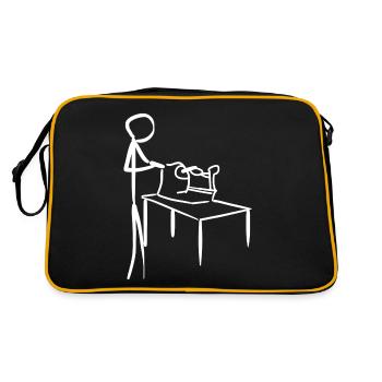 Woodturning Carpenter Lathe Machine - Retro Bag - black/gold - Back