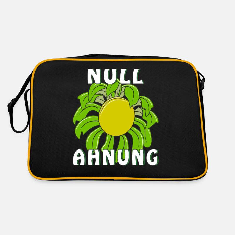 GRÜNE SONNENBLUME NULL AHNUNG Retro Tasche