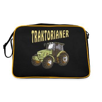 TRACTOR TRACTOR - Retro Bag - black/gold - Back