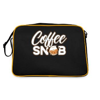 Barista Geschenkidee Coffee Lover Coffee Brewing - Retro Tasche - Schwarz/Gold - Hinten