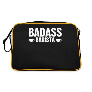 Barista Geschenkidee Coffee Lover Coffee Brewing - Retro Tasche - Schwarz/Gold - Hinten