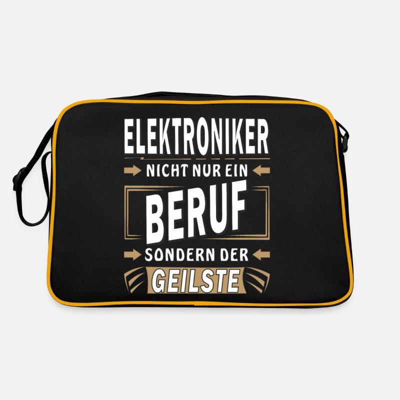 ELEKTRONIKER NICHT NUR EIN BERUF - Retro Tasche - Schwarz/Gold