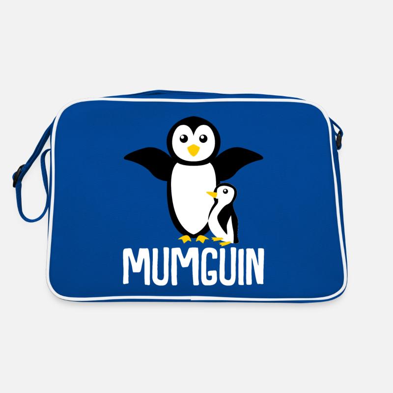 Pinguin Mama Mutter Pinguine Retro Tasche