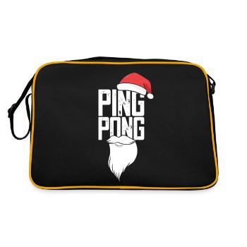 Ping Pong Chapeau de Noël Tennis de table Batte - Sac Retro - noir/or - Dos