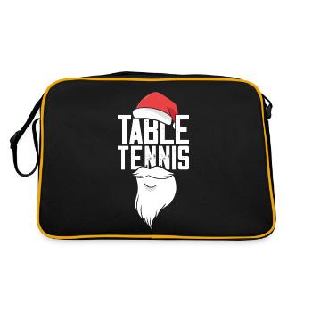 Tennis de Table Chapeau de Noël Père Noël Ping Pong - Sac Retro - noir/or - Dos