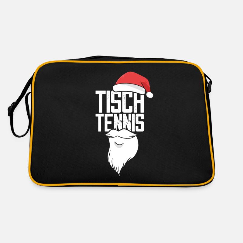 Tennis de table Chapeau de Noël Tennis de table Batte Sac Retro