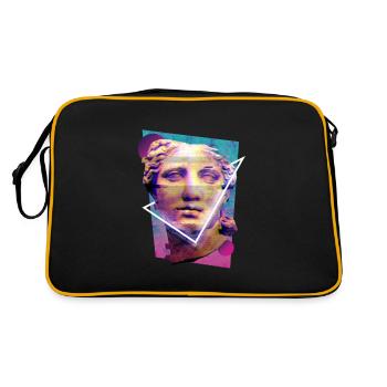 Glitch Venus Statue Vaporwave Neon Esthétique - Sac Retro - noir/or - Dos