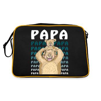 BEAR DADDY KID DAD - Retro Bag - black/gold - Back