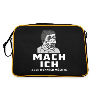 MANN MACH ICH - Retro Tasche - Schwarz/Gold - Hinten