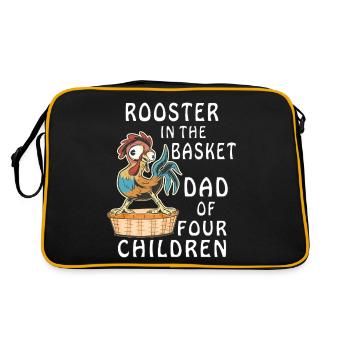 ROOSTER IN BASKET - Retro Bag - black/gold - Back