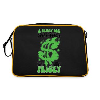 A penny for your thoughts seems a little expensive - Retro Bag - black/gold - Back