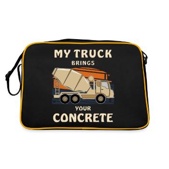 MON CAMION APPORTE VOTRE BÉTON - Sac Retro - noir/or - Dos