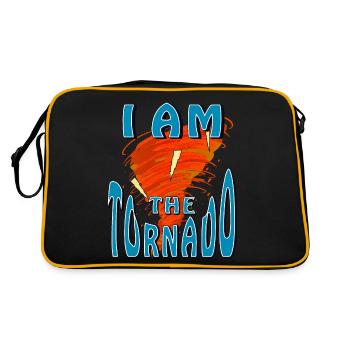 I AM THE TORNADO - Retro Bag - black/gold - Back