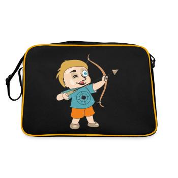 SCHÜTZE - Retro Tasche - Schwarz/Gold - Hinten