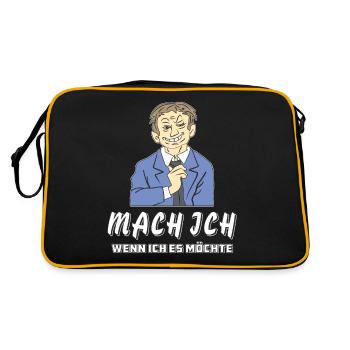 MANN MACH ICH - Retro Tasche - Schwarz/Gold - Hinten