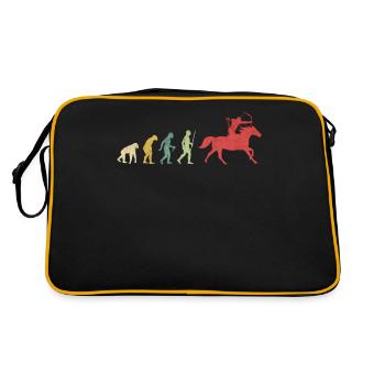 Reitentwicklung des Bogenschießens - Retro Tasche - Schwarz/Gold - Hinten
