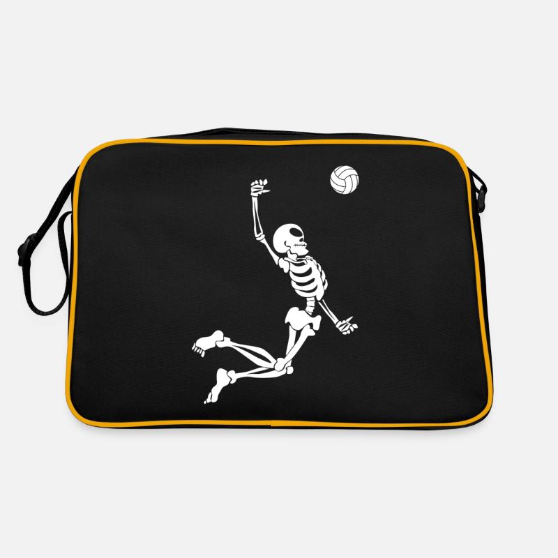 Volleyball Skeleton Volleyball Player Retro Bag