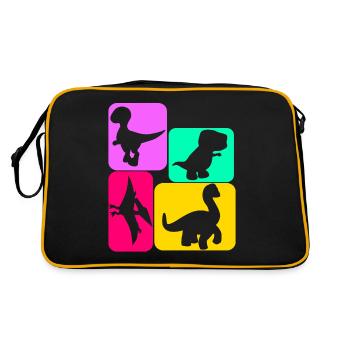 Dinosaur Little Dinosaur Dinosaur - Retro Bag - black/gold - Back