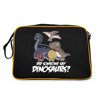 Dinosaure Dinos Dino - Sac Retro - noir/or - Dos