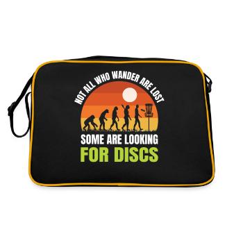 Not everyone who hikes is lost - Retro Bag - black/gold - Back