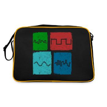 Synthesizer Waveforms Music Synthesizers - Retro Bag - black/gold - Back