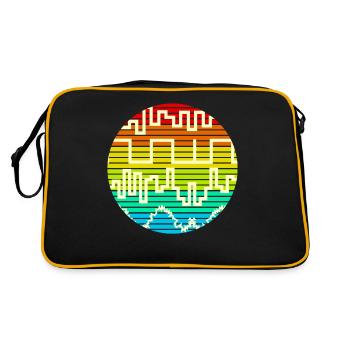 Synthesizer Wavefroms Synth Synthesizers - Retro Bag - black/gold - Back