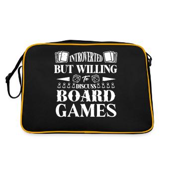 An introvert discusses board games - Retro Bag - black/gold - Back