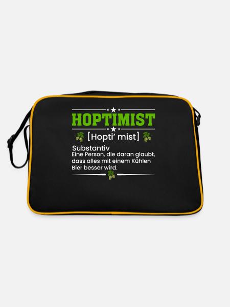 Hop timist Substantiv - Retro Tasche - Schwarz/Gold - Hinten